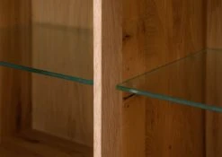 Vetrina In Legno Di Quercia Selvatica 103x40x148 Quercia Naturale Oliato VILLANDERS #102 -Massivmoebel24 48 320 200 0002 07