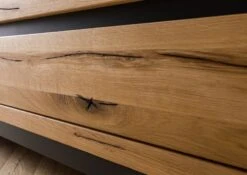 Vetrina In Legno Di Quercia Selvatica 65x40x148 Quercia Naturale Oliato VILLANDERS #104 -Massivmoebel24 48 320 200 0004 6