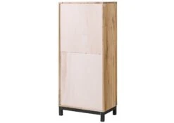 Vetrina In Legno Di Quercia Selvatica 65x40x148 Bianco Oliato VILLANDERS #204 -Massivmoebel24 48 320 200 1004 11