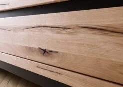 Vetrina In Legno Di Quercia Selvatica 65x40x148 Bianco Oliato VILLANDERS #204 -Massivmoebel24 48 320 200 1004 6