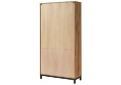 Vetrina In Legno Di Quercia Selvatica 103x40x205 Tabacco Marrone Oliato VILLANDERS #301 -Massivmoebel24 48 320 200 2001 11