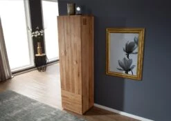 FRANKFURT #113 Armadio In Legno Di Cerro - Oliato / Natur 50x43x180 -Massivmoebel24 48 320 502 0013 2