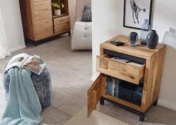 VILLANDERS #132 Comò In Legno Di Quercia Selvatica - Oliato / Natur 54x40x74 -Massivmoebel24 48 330 200 0032 5