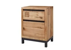 VILLANDERS #132 Comò In Legno Di Quercia Selvatica - Oliato / Natur 54x40x74 -Massivmoebel24 48 330 200 0032 9