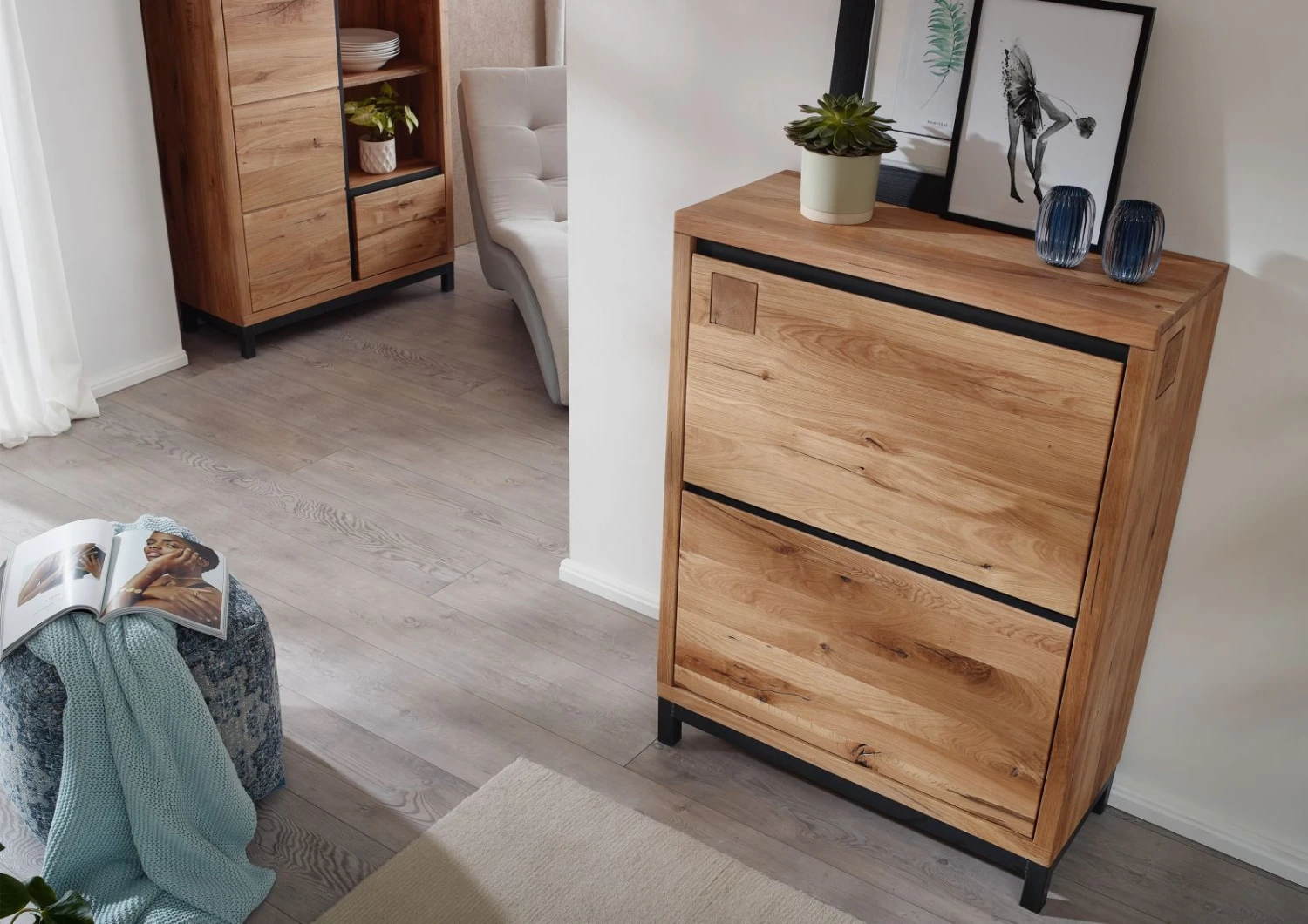 VILLANDERS #135 Comò In Legno Di Quercia Selvatica - Oliato / Natur 90x40x120 4 VILLANDERS #135 Comò In Legno Di Quercia Selvatica - Oliato / Natur 90x40x120 - immagine 2