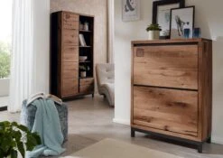 VILLANDERS #335 Comò In Legno Di Quercia Selvatica - Oliato / Tabacco 90x40x120