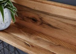 Mensola In Legno Di Quercia Selvatica/ Cerro 202x17x19 Quercia Naturale Oliato MONTREUX #108 -Massivmoebel24 48 350 100 0006 4