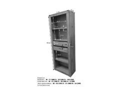 Scaffale In Legno Di Quercia Selvatica/ Cerro 71x35x190 Quercia Naturale Oliato MONTREUX #124 -Massivmoebel24 48 350 100 0024 8 1