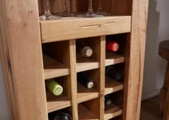 Porta Bottiglie In Legno Di Quercia Selvatica/ Cerro 42x35x191 Quercia Naturale Oliato MONTREUX #125 10 Porta Bottiglie In Legno Di Quercia Selvatica/ Cerro 42x35x191 Quercia Naturale Oliato MONTREUX #125 -Massivmoebel24 48 350 100 0025 4