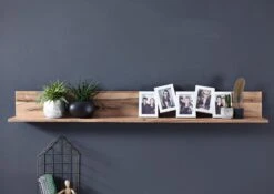 Mensola In Legno Di Quercia Selvatica/ Cerro 165x17x19 Bianco Oliato MONTREUX #207 -Massivmoebel24 48 350 100 1006 3 2