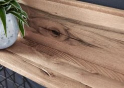 Mensola In Legno Di Quercia Selvatica/ Cerro 115x17x19 Bianco Oliato MONTREUX #206 -Massivmoebel24 48 350 100 1006 4