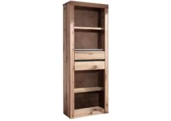 Scaffale In Legno Di Quercia Selvatica/ Cerro 71x35x190 Bianco Oliato MONTREUX #224 -Massivmoebel24 48 350 100 1024 9