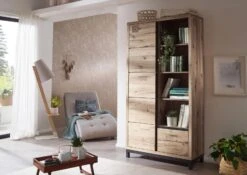 Scaffale In Legno Di Quercia Selvatica 100x40x200 Bianco Oliato VILLANDERS #239