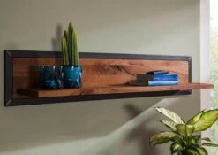 Mensola In Legno Di Quercia Selvatica 120x22x24 Tabacco Marrone Oliato VILLANDERS #316