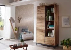 Scaffale In Legno Di Quercia Selvatica 100x40x200 Tabacco Marrone Oliato VILLANDERS #339