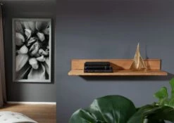 Mensola In Legno Di Quercia Selvatica/ Cerro 81x20x12 Quercia Naturale Oliato FRANKFURT #104 -Massivmoebel24 48 350 502 0004 3