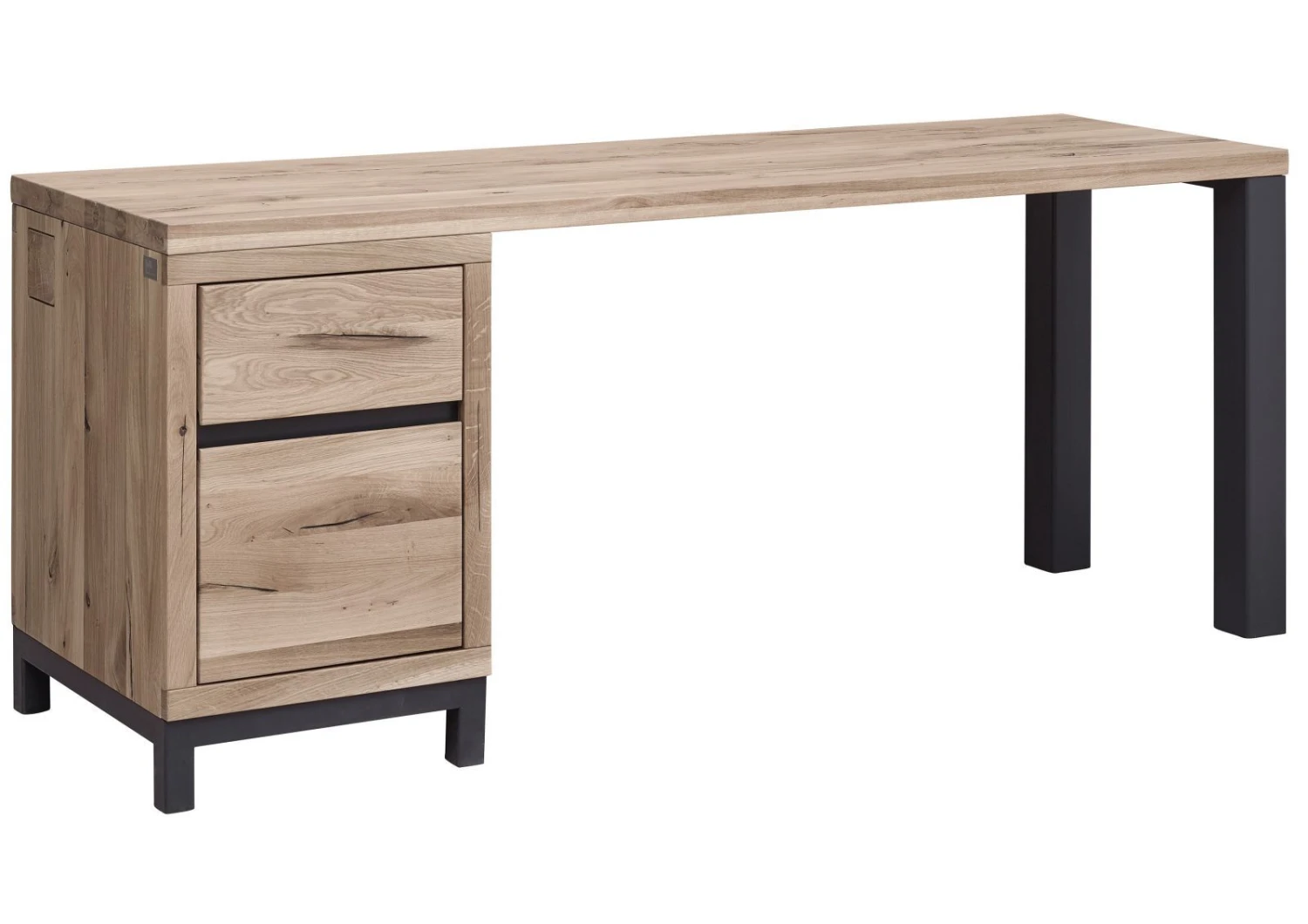 Scrivania In Legno Di Quercia Selvatica 180x55x76 Bianco Oliato VILLANDERS #244 7 Scrivania In Legno Di Quercia Selvatica 180x55x76 Bianco Oliato VILLANDERS #244 - immagine 5