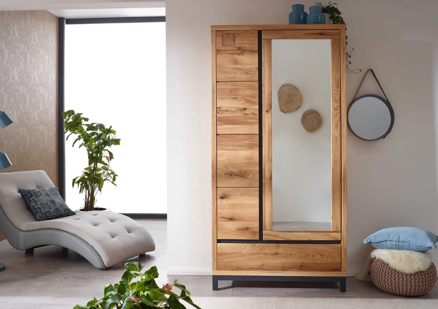 VILLANDERS #130 Armadio In Legno Di Quercia Selvatica - Oliato / Natur 103x40x205 5 VILLANDERS #130 Armadio In Legno Di Quercia Selvatica - Oliato / Natur 103x40x205 - immagine 3