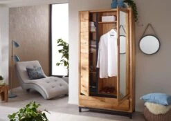 VILLANDERS #130 Armadio In Legno Di Quercia Selvatica - Oliato / Natur 103x40x205 13 VILLANDERS #130 Armadio In Legno Di Quercia Selvatica - Oliato / Natur 103x40x205 -Massivmoebel24 48 900 200 0030 5