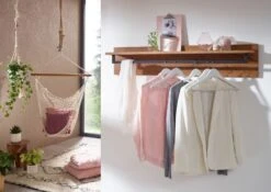 VILLANDERS #134 Appendiabiti In Legno Di Quercia Selvatica - Oliato / Natur 120x20x25