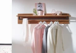 VILLANDERS #134 Appendiabiti In Legno Di Quercia Selvatica - Oliato / Natur 120x20x25 -Massivmoebel24 48 900 200 0034 3