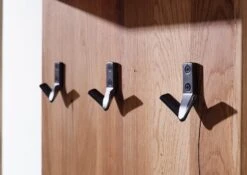 VILLANDERS #333 Appendiabiti In Legno Di Quercia Selvatica - Oliato / Tabacco 140x20x50 -Massivmoebel24 48 900 200 2033 4