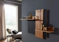 Mensola In Legno Di Quercia Selvatica/ Cerro 90x7x80 Quercia Naturale Oliato FRANKFURT #105