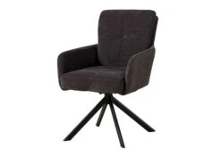 Sedia Girevole 60x67x91 Grigio Scuro / Grigio FABIAN #110 -Massivmoebel24 51 151 515 1100 09