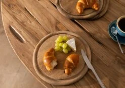 Tavolo Da Pranzo In Legno Di Teak 120x120x78 Naturale Grezzo BASSANO #146 -Massivmoebel24 54 105 720 0016 4