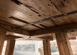 Tavolo Da Pranzo In Legno Di Teak 120x120x78 Naturale Grezzo BASSANO #146 -Massivmoebel24 54 105 720 0016 6