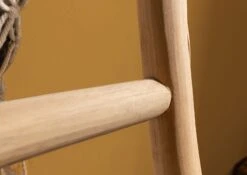 BASSANO #135 Scala Decorativa In Legno Grezzo Di Teak Riciclato - Naturale 50x5x180 -Massivmoebel24 54 900 720 0006 6