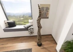 UNIKA #175 Colonna Decorativa In Legno Di Suar ( Acacia Tropicale ) - Laccato 30x30x150 -Massivmoebel24 54 900 901 0075 3