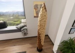 UNIKA #176 Colonna Decorativa In Legno Di Suar ( Acacia Tropicale ) - Laccato / Natur 30x30x150 -Massivmoebel24 54 900 901 0076 3