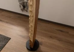 UNIKA #176 Colonna Decorativa In Legno Di Suar ( Acacia Tropicale ) - Laccato / Natur 30x30x150 -Massivmoebel24 54 900 901 0076 4