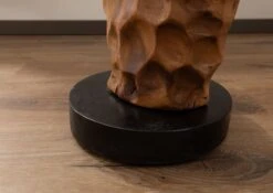 UNIKA #176 Colonna Decorativa In Legno Di Suar ( Acacia Tropicale ) - Laccato / Natur 30x30x150 -Massivmoebel24 54 900 901 0076 5