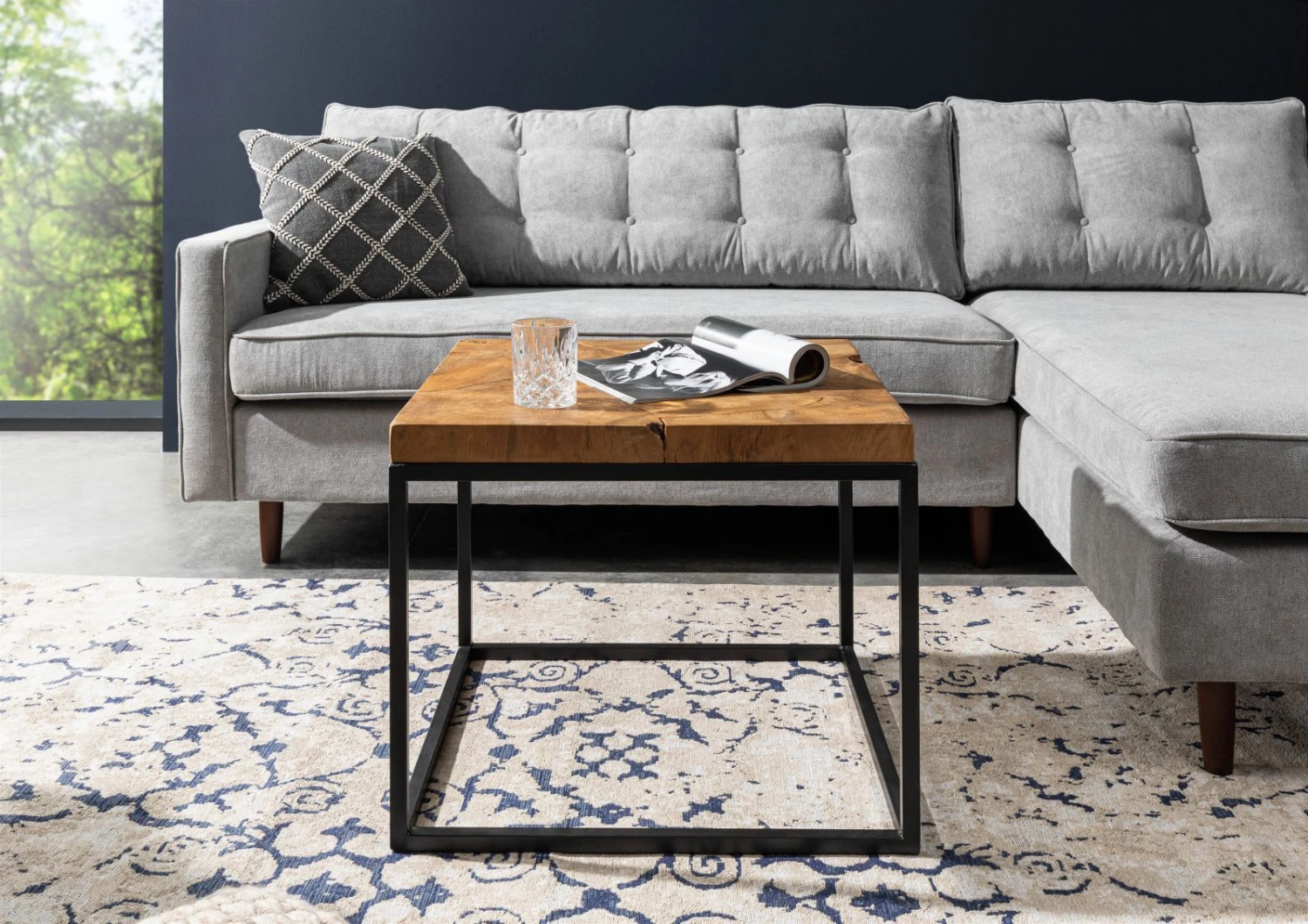 Tavolino Da Salotto In Legno Di Teak 60x60x50 Naturale Laccato UNIKA #185 5 Tavolino Da Salotto In Legno Di Teak 60x60x50 Naturale Laccato UNIKA #185 - immagine 3