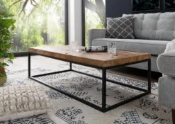 Tavolino Da Salotto In Legno Di Teak 120x60x45 Naturale Laccato UNIKA #187