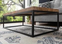 Tavolino Da Salotto In Legno Di Teak 120x60x45 Naturale Laccato UNIKA #187 -Massivmoebel24 54 900 901 0087 6