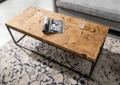 Tavolino Da Salotto In Legno Di Teak 140x60x45 Naturale Laccato UNIKA #188 10 Tavolino Da Salotto In Legno Di Teak 140x60x45 Naturale Laccato UNIKA #188 -Massivmoebel24 54 900 901 0088 2