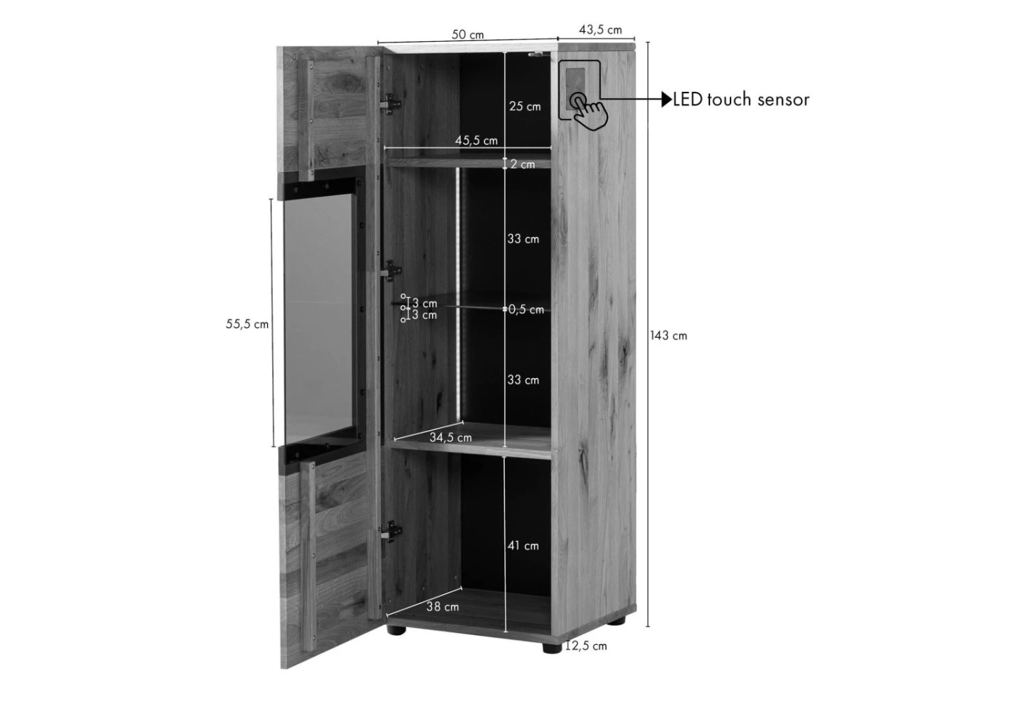 KITZBÜHEL #105 Credenza In Legno Di Quercia Selvatica - Laccato Oliato / Naturale 50x43,5x143 10 KITZBÜHEL #105 Credenza In Legno Di Quercia Selvatica - Laccato Oliato / Naturale 50x43,5x143 - immagine 8