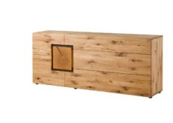 KITZBÜHEL #127 Credenza In Legno Di Quercia Selvatica - Laccato Oliato / Naturale 196,5x43,5x80 -Massivmoebel24 67 312 420 1027 09