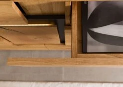 KITZBÜHEL #128 Credenza In Legno Di Quercia Selvatica - Laccato Oliato / Naturale 160x43,5x80 -Massivmoebel24 67 312 420 1028 07