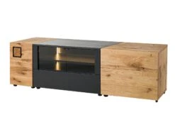 KITZBÜHEL #122 Mobile TV In Legno Di Quercia Selvatica - Laccato Oliato / Naturale 170x52x52 -Massivmoebel24 67 313 420 1022 09