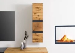 KITZBÜHEL #101 Pensile In Legno Di Quercia Selvatica - Laccato Oliato / Naturale 33x33,5x123