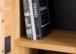 KITZBÜHEL #101 Pensile In Legno Di Quercia Selvatica - Laccato Oliato / Naturale 33x33,5x123 -Massivmoebel24 67 320 420 1001 05