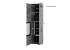 KITZBÜHEL #103 Vetrina In Legno Di Quercia Selvatica - Laccato Oliato / Naturale 50x43,5x204 19 KITZBÜHEL #103 Vetrina In Legno Di Quercia Selvatica - Laccato Oliato / Naturale 50x43,5x204 -Massivmoebel24 67 320 420 1003 08 1