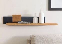 KITZBÜHEL #123 Mensola In Legno Di Quercia Selvatica - Laccato Oliato / Naturale 110x20x20