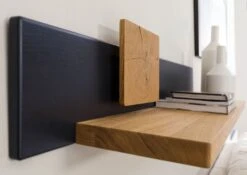 KITZBÜHEL #123 Mensola In Legno Di Quercia Selvatica - Laccato Oliato / Naturale 110x20x20 -Massivmoebel24 67 350 420 1023 06