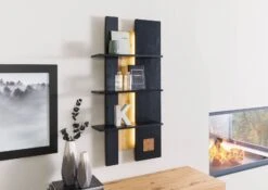 KITZBÜHEL #124 Mensola In Legno Di Quercia Selvatica - Laccato Oliato / Naturale 58x21,5x110 -Massivmoebel24 67 350 420 1024 03