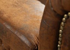 OXFORD Divano Chesterfield - Stoffa / Marrone - Stile Coloniale 148x86x72 14 OXFORD Divano Chesterfield - Stoffa / Marrone - Stile Coloniale 148x86x72 -Massivmoebel24 68 920 100 0041 5 1